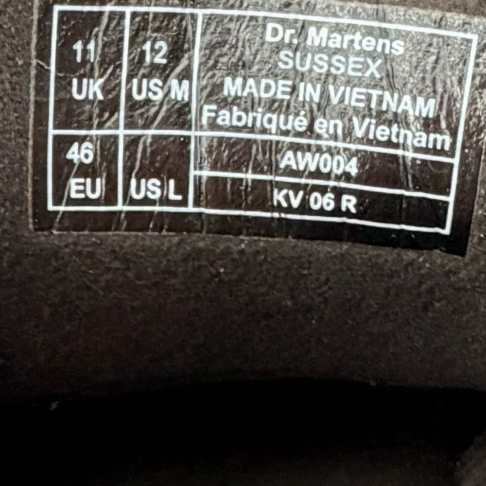 Dr. Martens Sussex Black Leather Chukka Boots Men’s 12